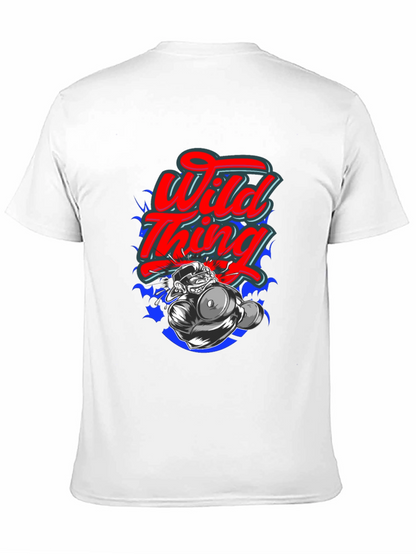 Wild Thing Cartoon Graphic Black T-Shirt
