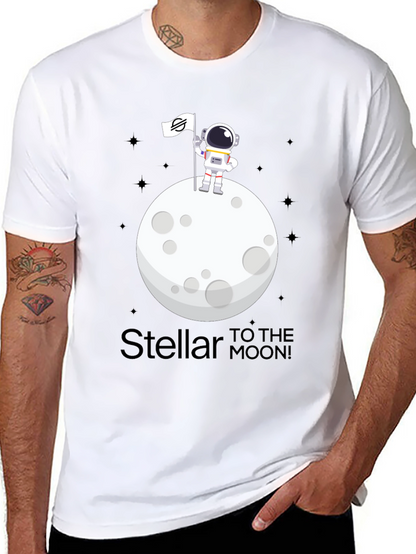 Stellar to the Moon T-Shirt - Crypto Astronaut Design