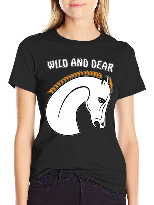 Wild and Dear Horse Graphic Tee - Black