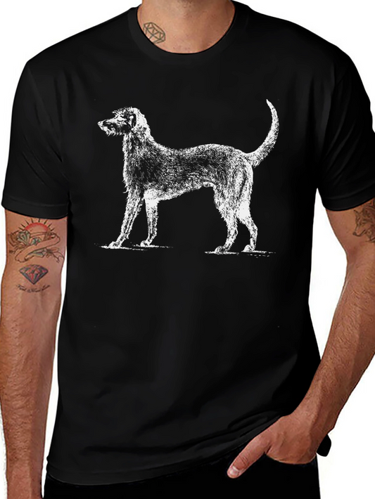 Vintage Dog Graphic Black T-Shirt