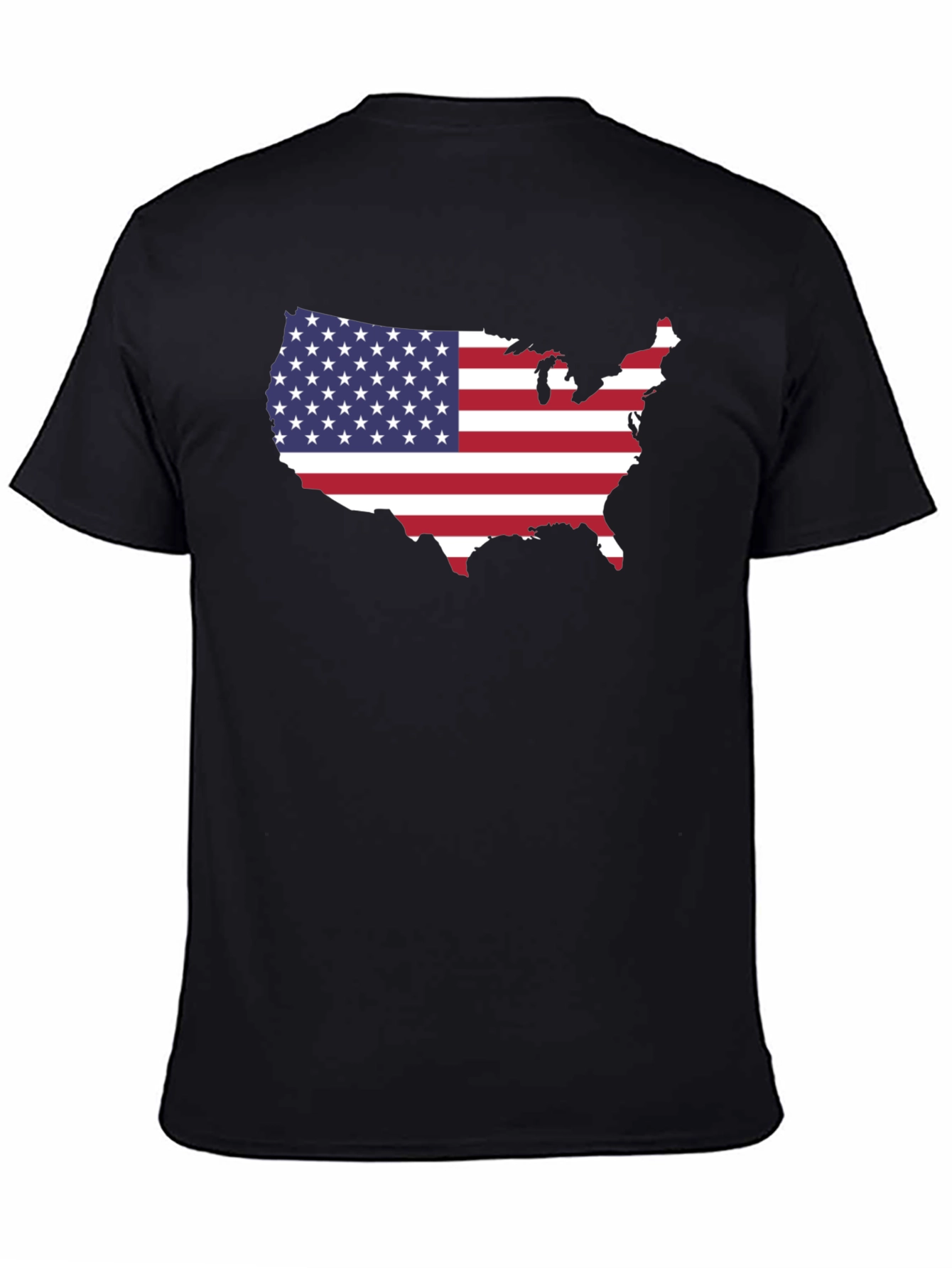 USA Flag Map Graphic Tee - Patriotic Pride!