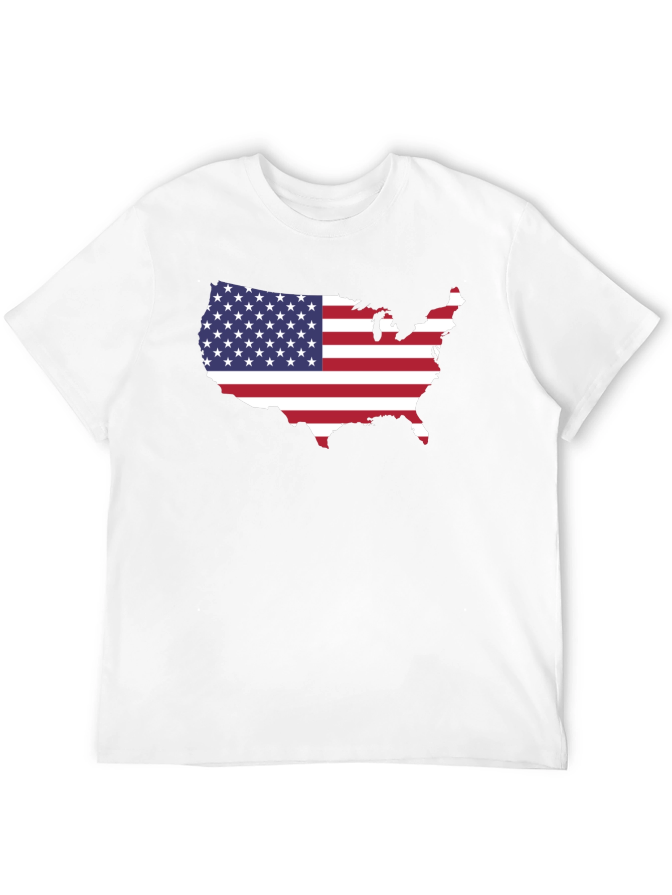 USA Flag Map Graphic Tee - Patriotic Pride!