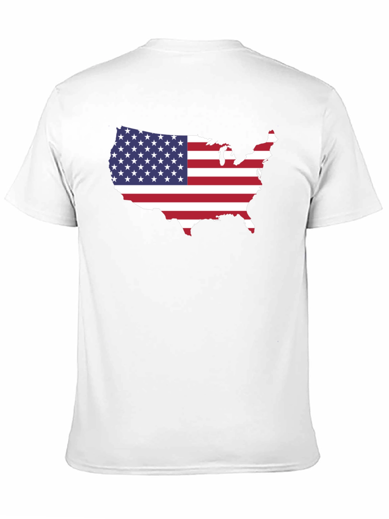 USA Flag Map Graphic Tee - Patriotic Pride!