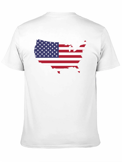 USA Flag Map Graphic Tee - Patriotic Pride!