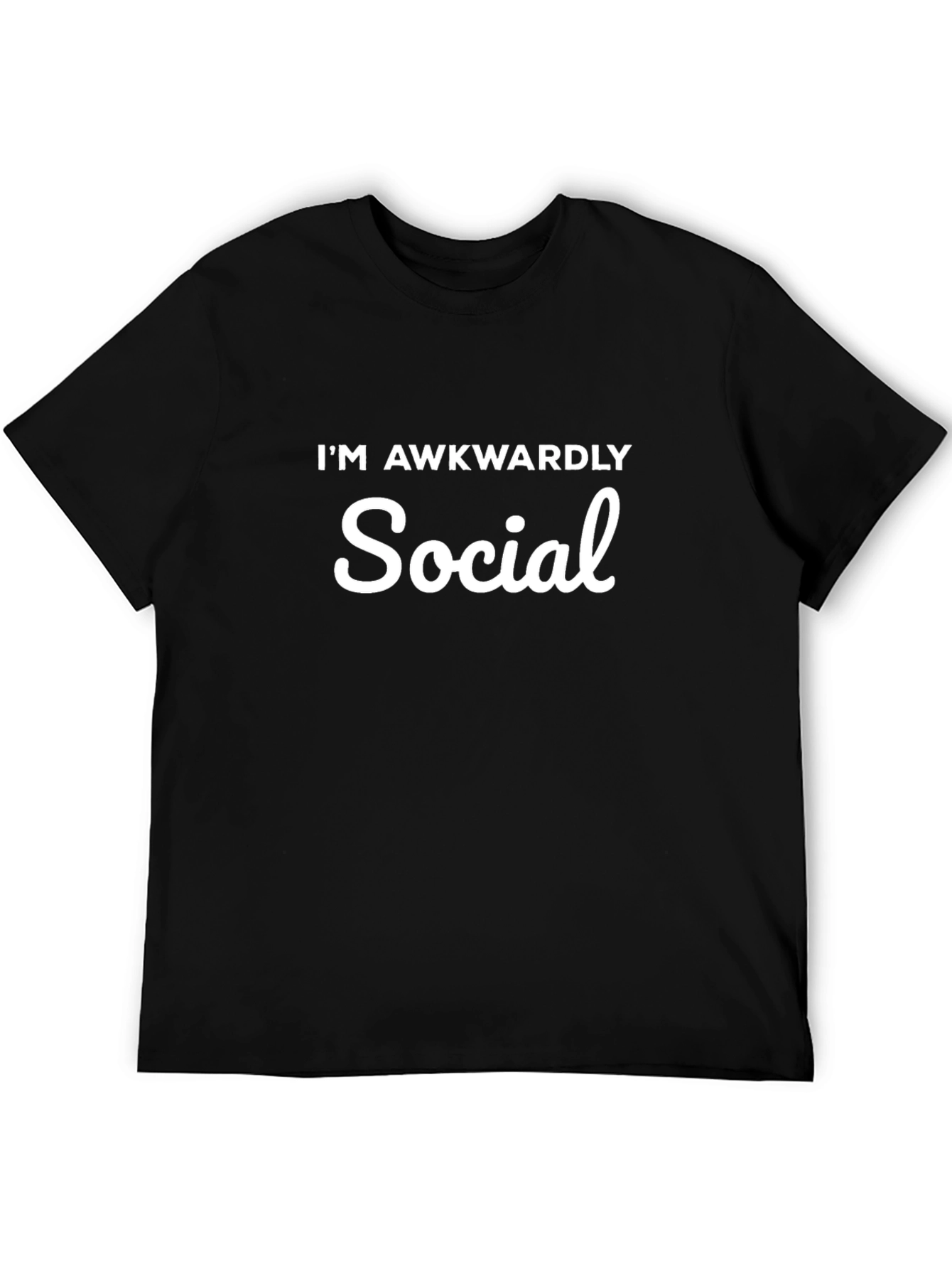 Awkwardly Social Graphic Tee - Mens Black T-Shirt