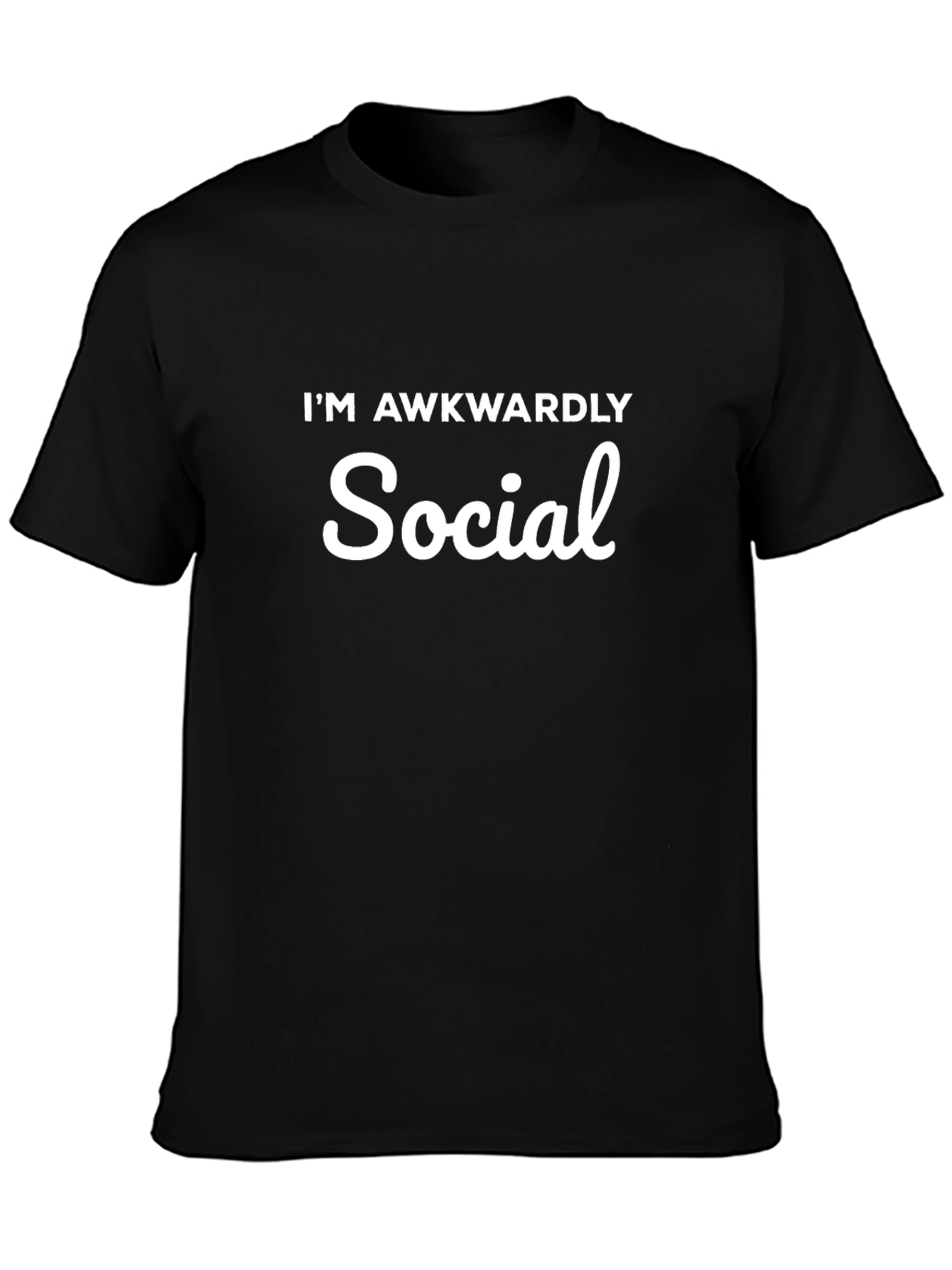 Awkwardly Social Graphic Tee - Mens Black T-Shirt