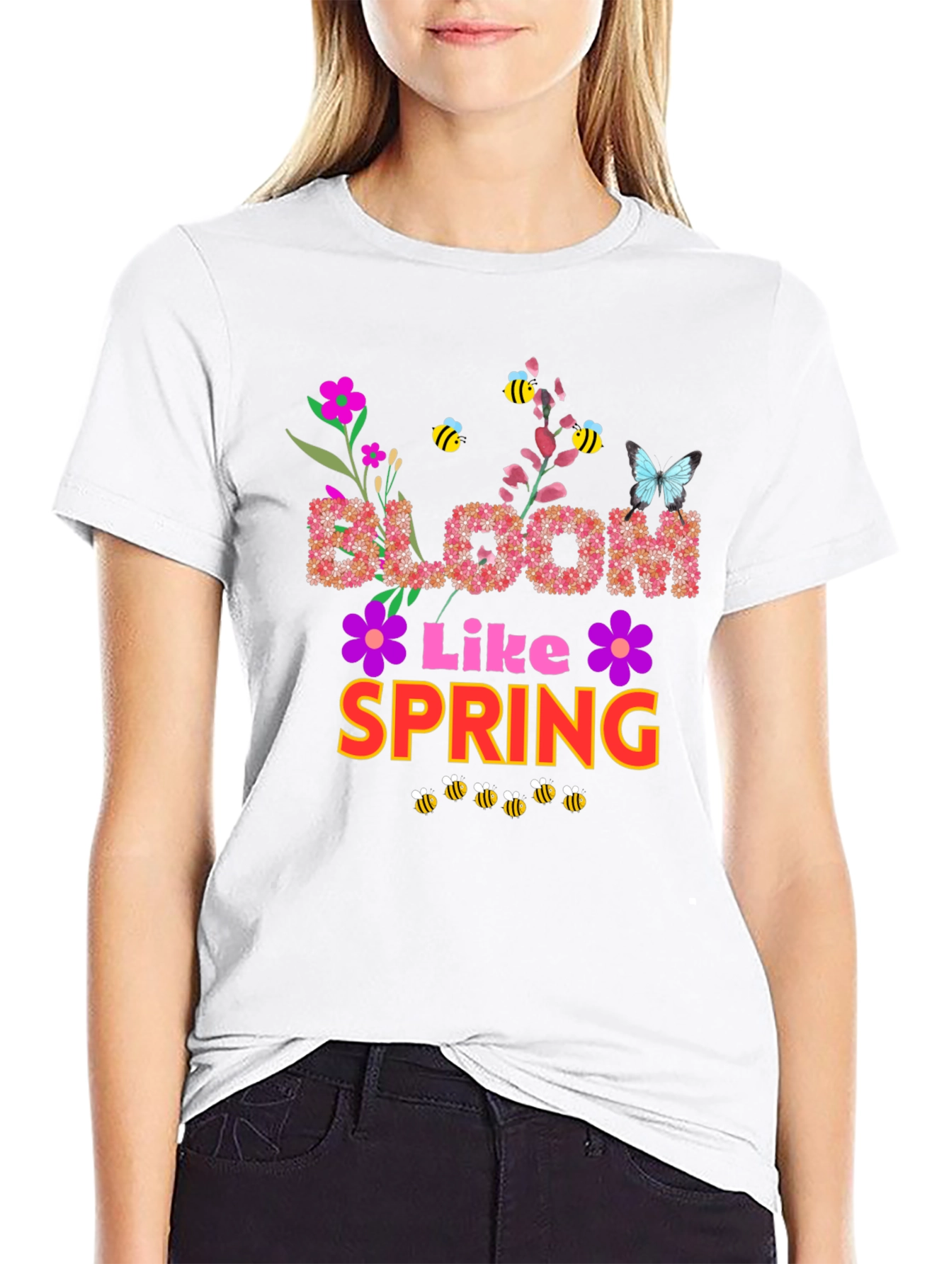 Bloom Like Spring Graphic T-Shirt