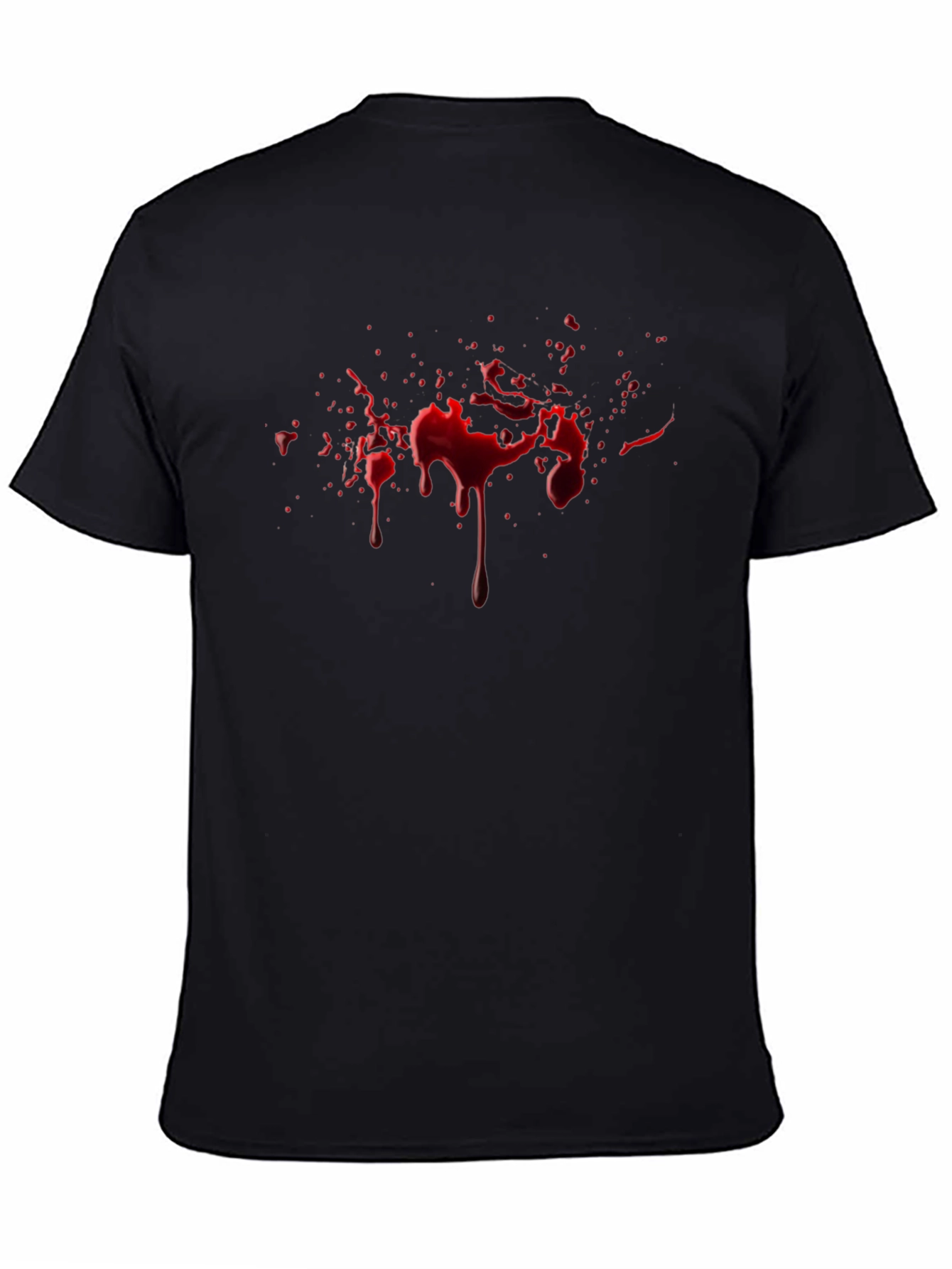 Blood Splatter Graphic Black T-Shirt