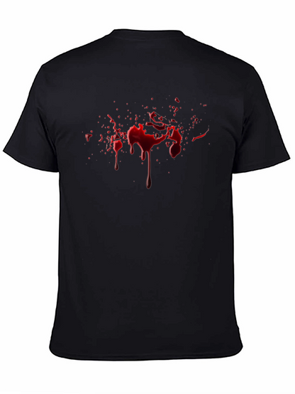 Blood Splatter Graphic Black T-Shirt