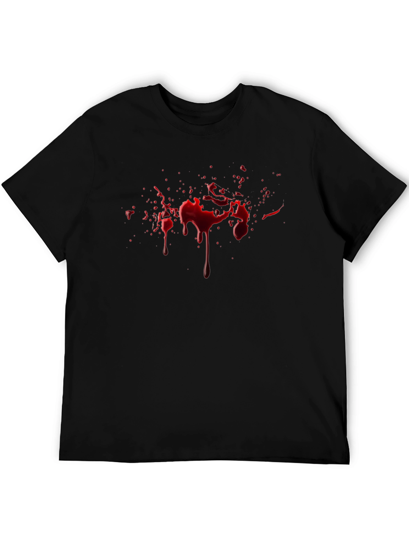 Blood Splatter Graphic Black T-Shirt