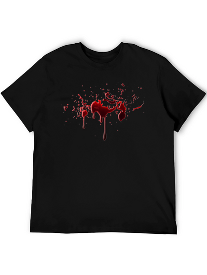 Blood Splatter Graphic Black T-Shirt