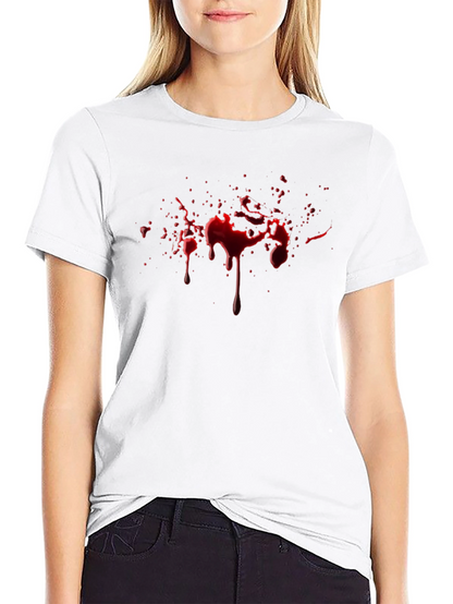 Blood Splatter Graphic Black T-Shirt