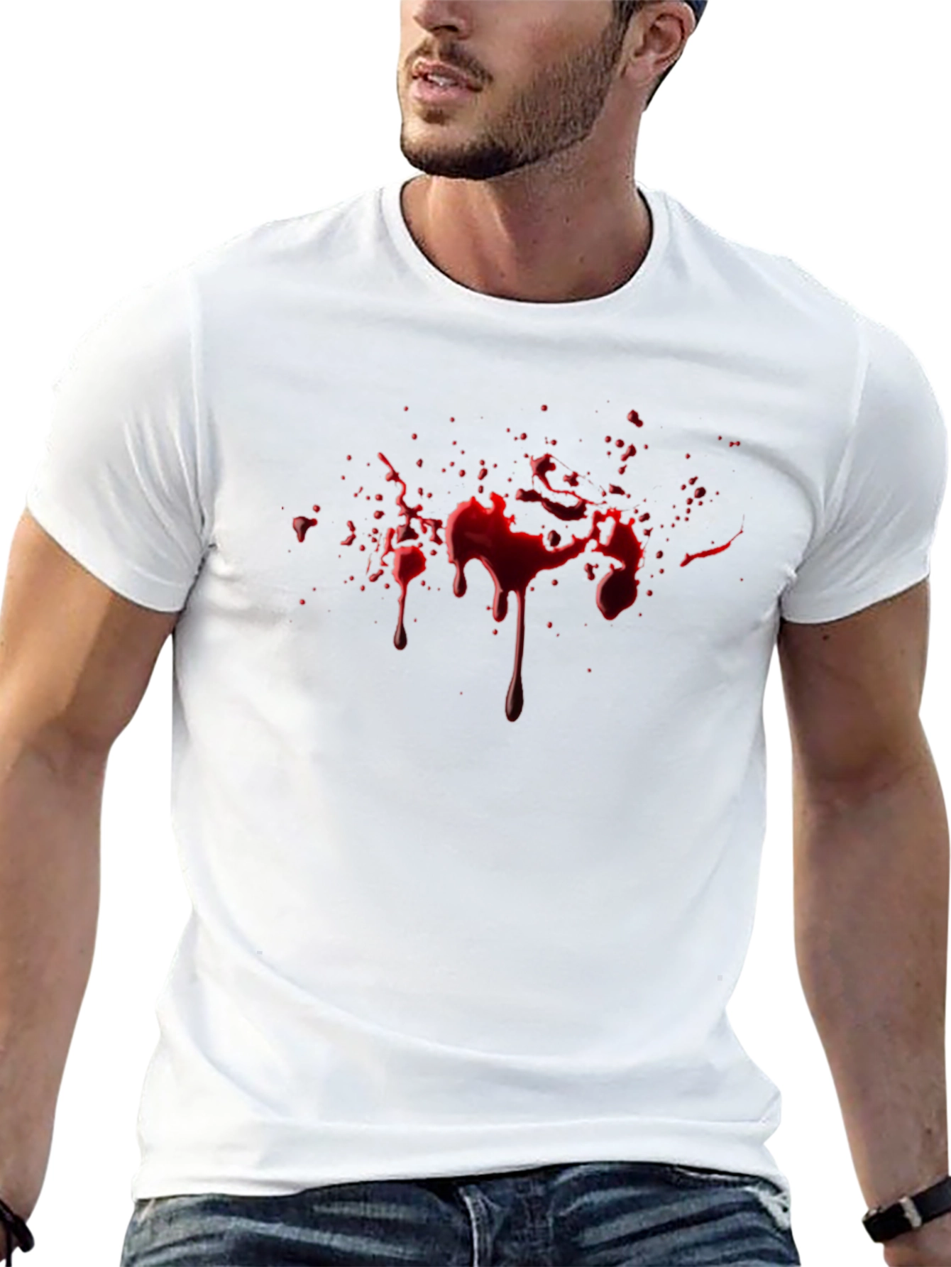 Blood Splatter Graphic Black T-Shirt