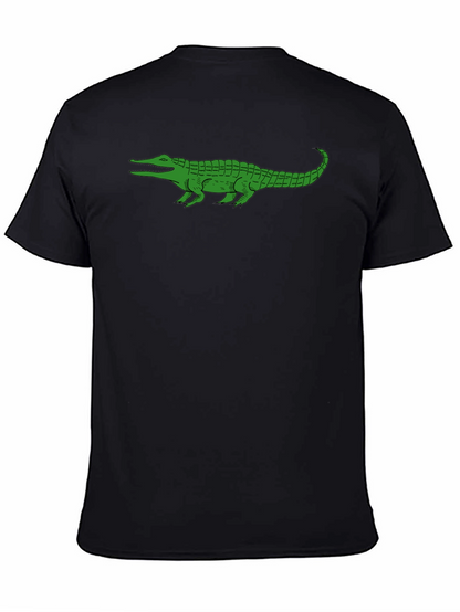 Alligator Graphic Tee - Black Cotton T-Shirt