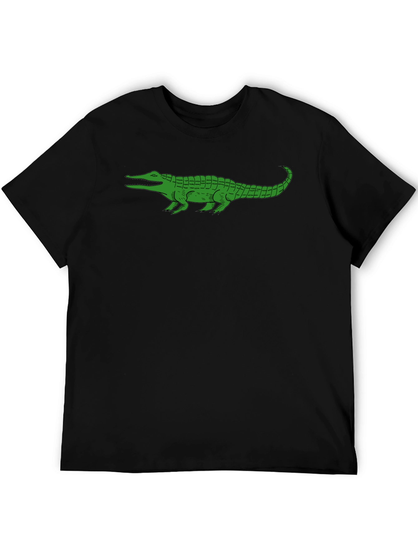 Alligator Graphic Tee - Black Cotton T-Shirt