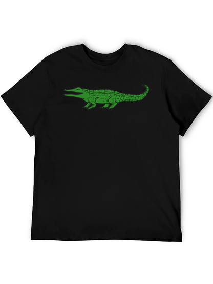 Alligator Graphic Tee - Black Cotton T-Shirt