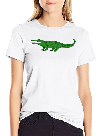 Alligator Graphic Tee - Black Cotton T-Shirt