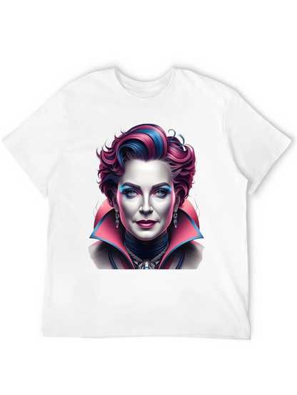 Unique Graphic T-Shirt - Vampire Lady Portrait