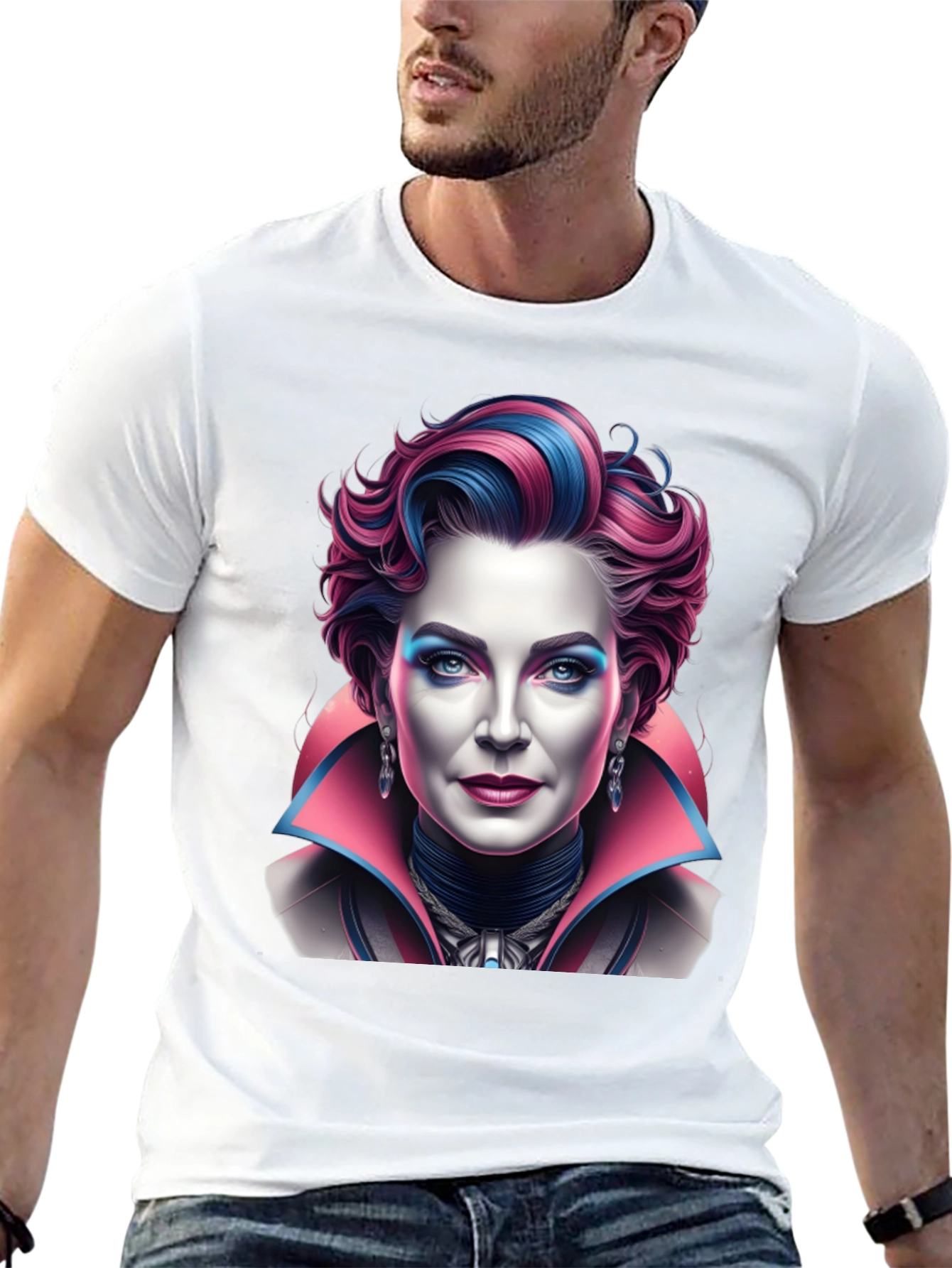 Unique Graphic T-Shirt - Vampire Lady Portrait