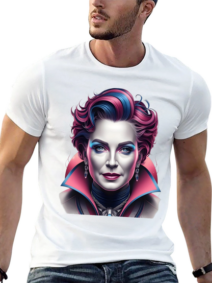 Unique Graphic T-Shirt - Vampire Lady Portrait