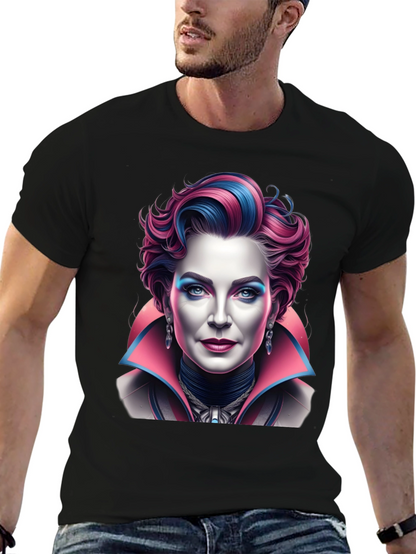 Unique Graphic T-Shirt - Vampire Lady Portrait
