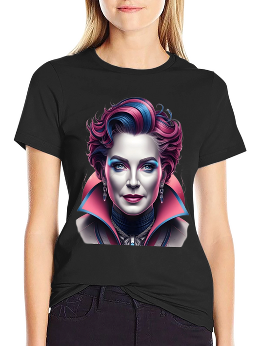 Unique Graphic T-Shirt - Vampire Lady Portrait
