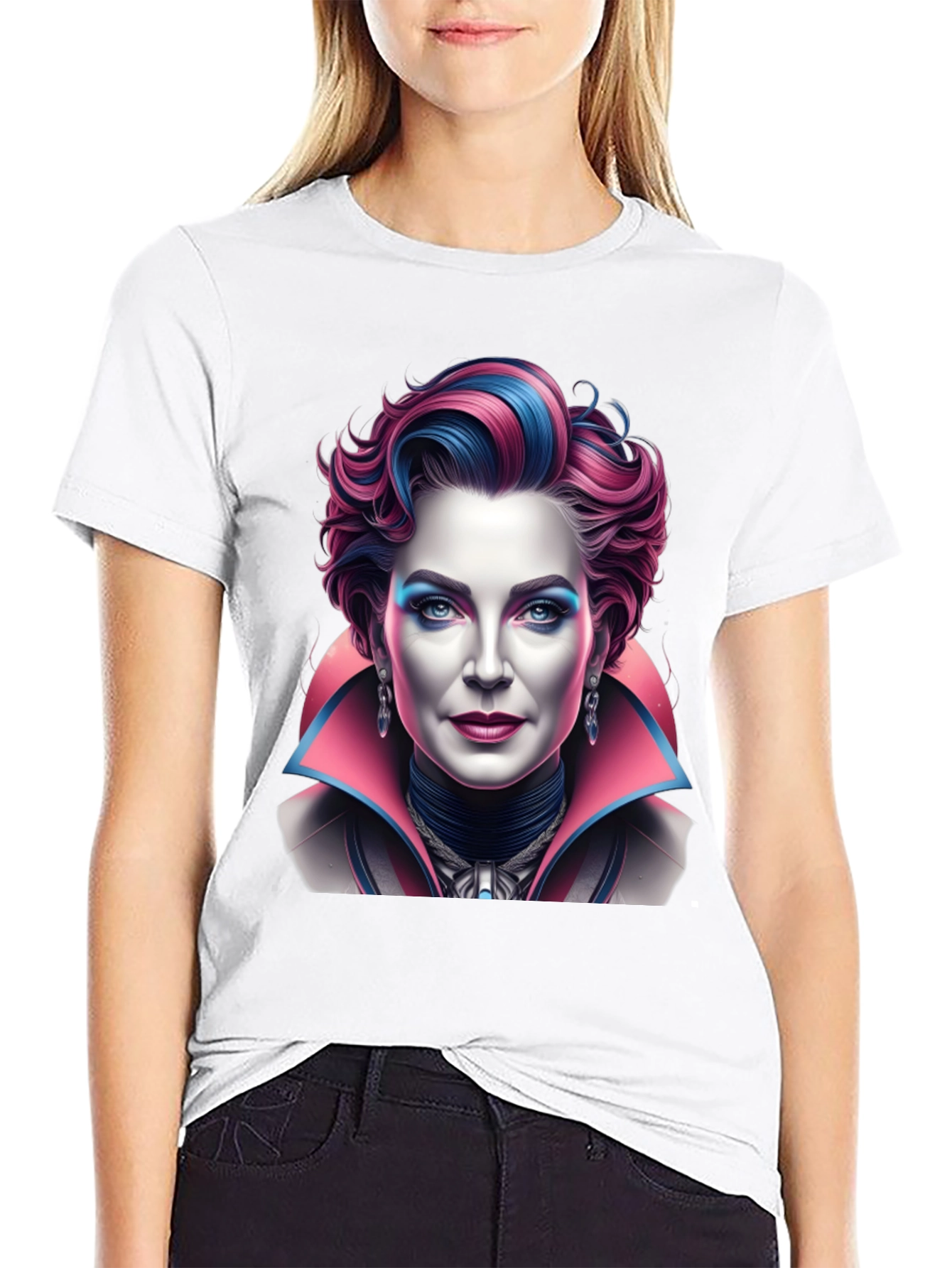 Unique Graphic T-Shirt - Vampire Lady Portrait