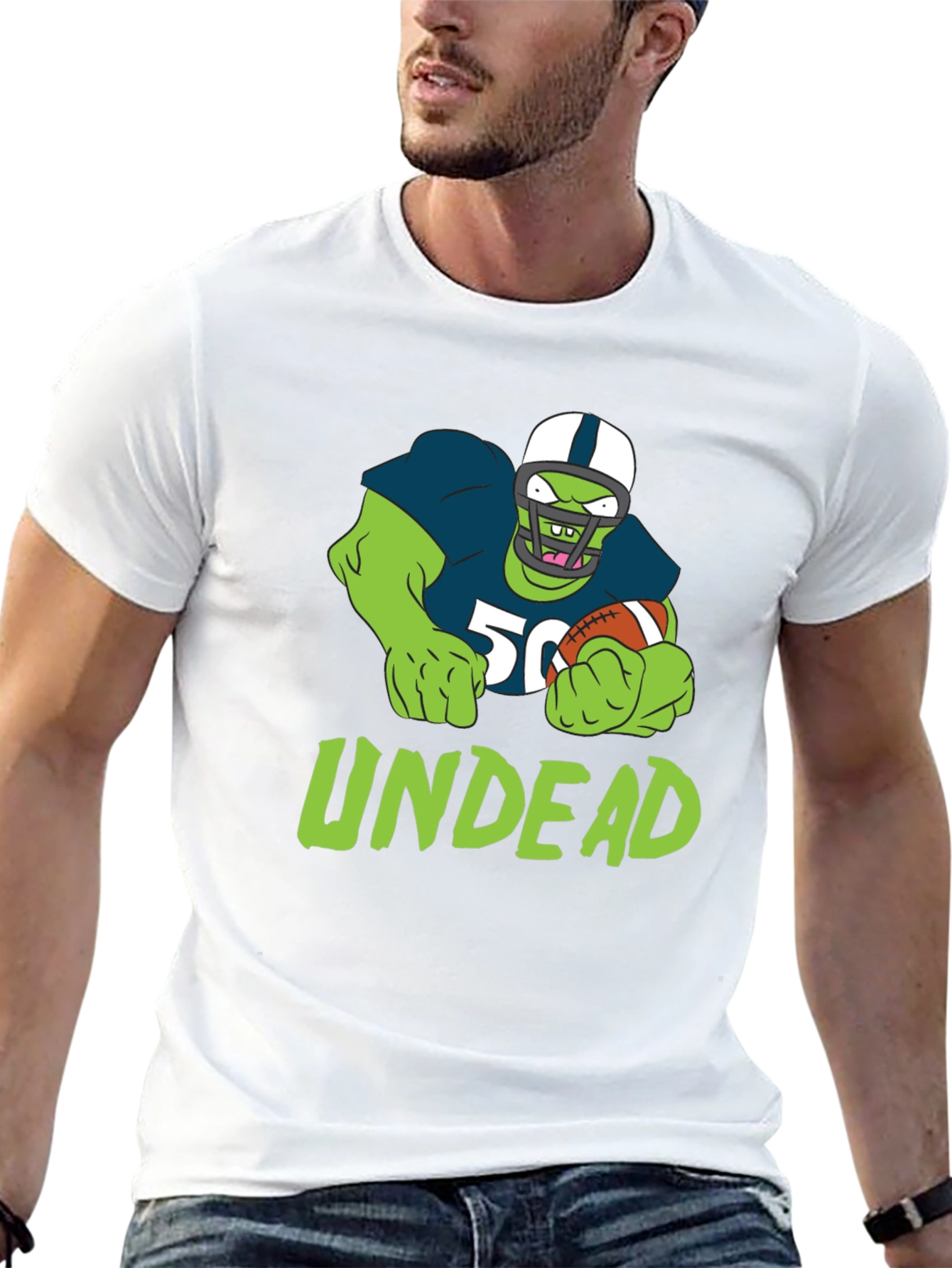 Undead Football T-Shirt - Unique Zombie Sports Tee