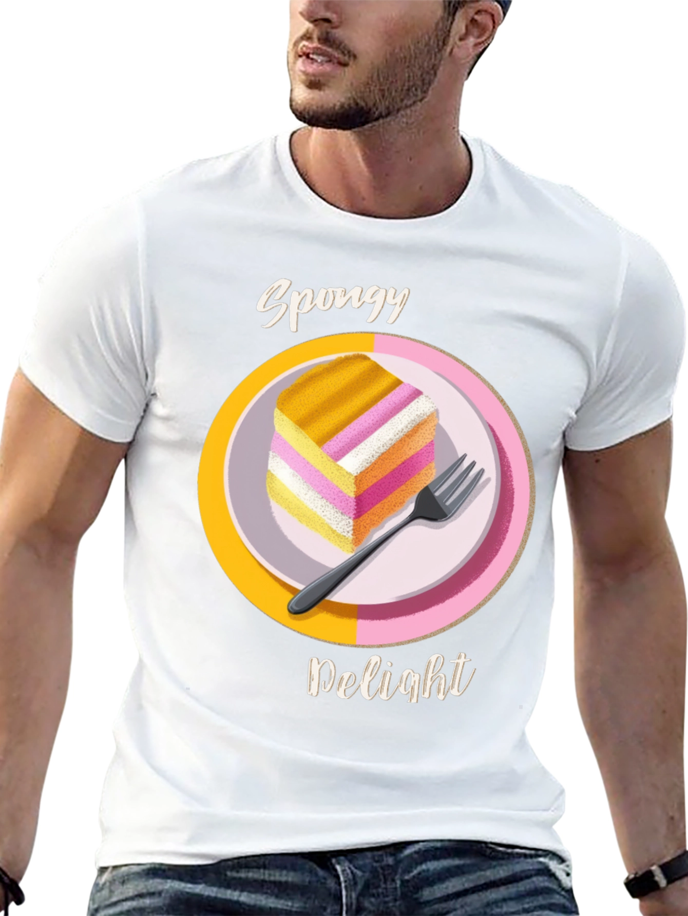 Spongy Delight T-Shirt - Fun Dessert Tee