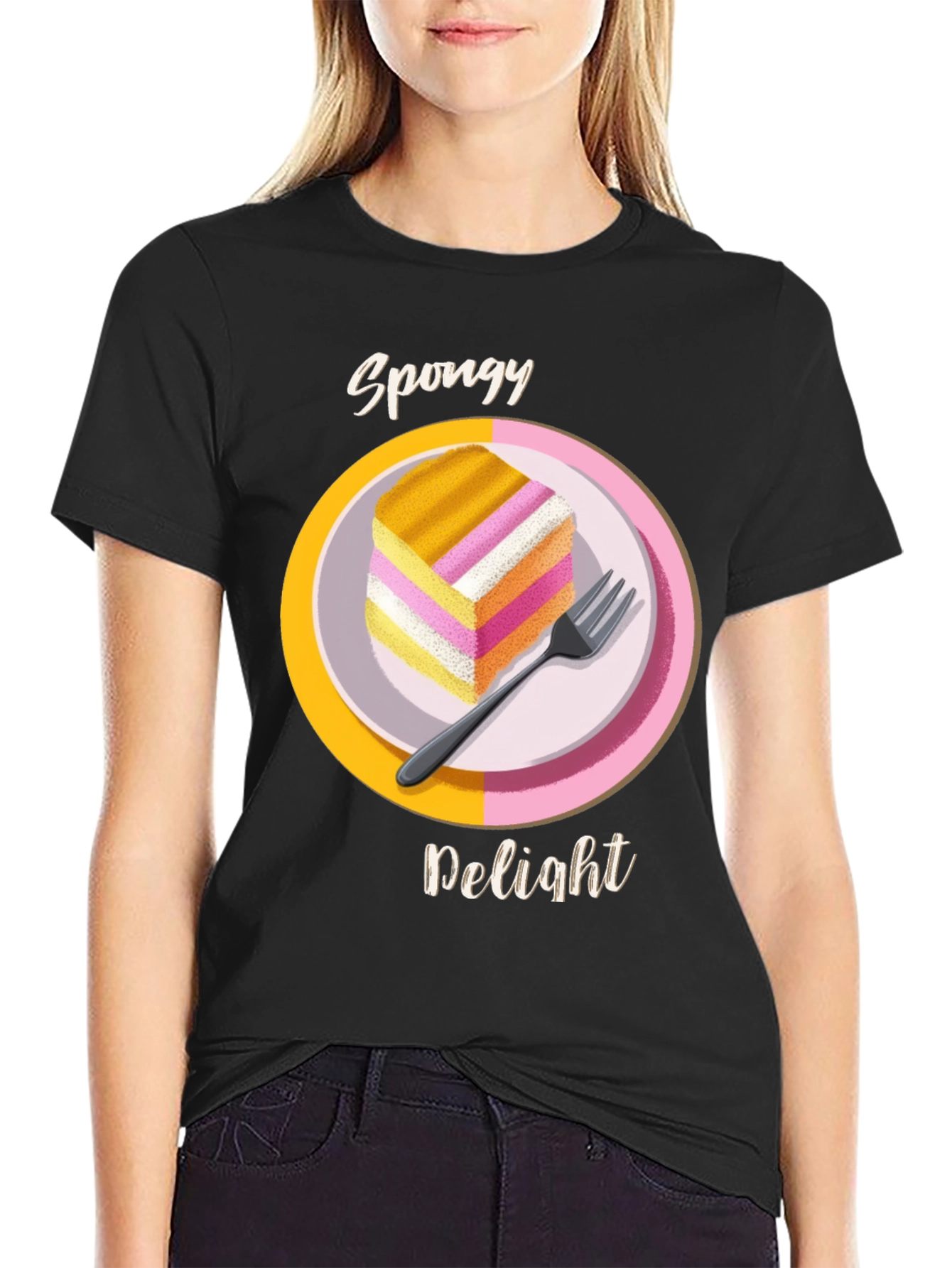 Spongy Delight T-Shirt - Fun Dessert Tee