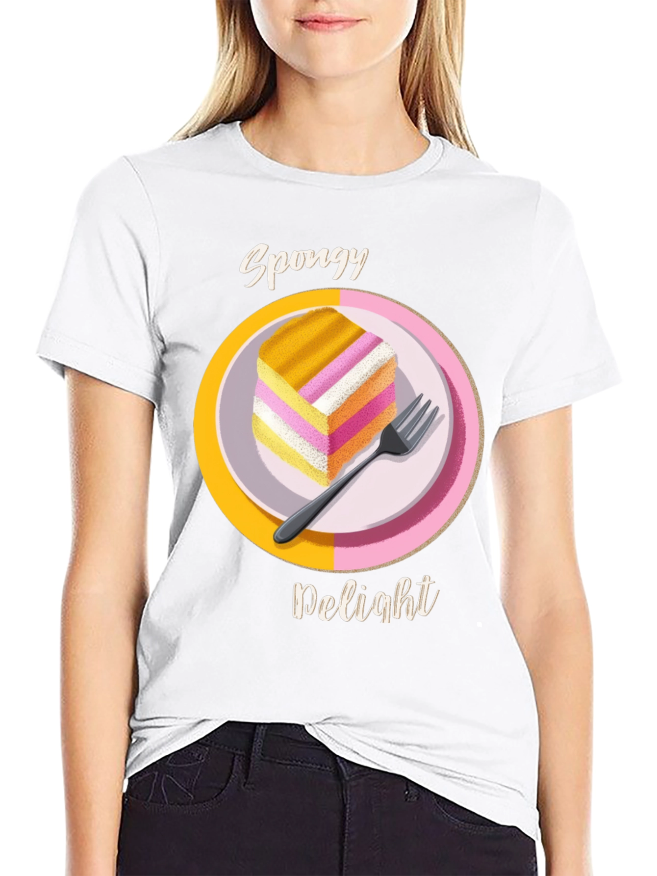 Spongy Delight T-Shirt - Fun Dessert Tee
