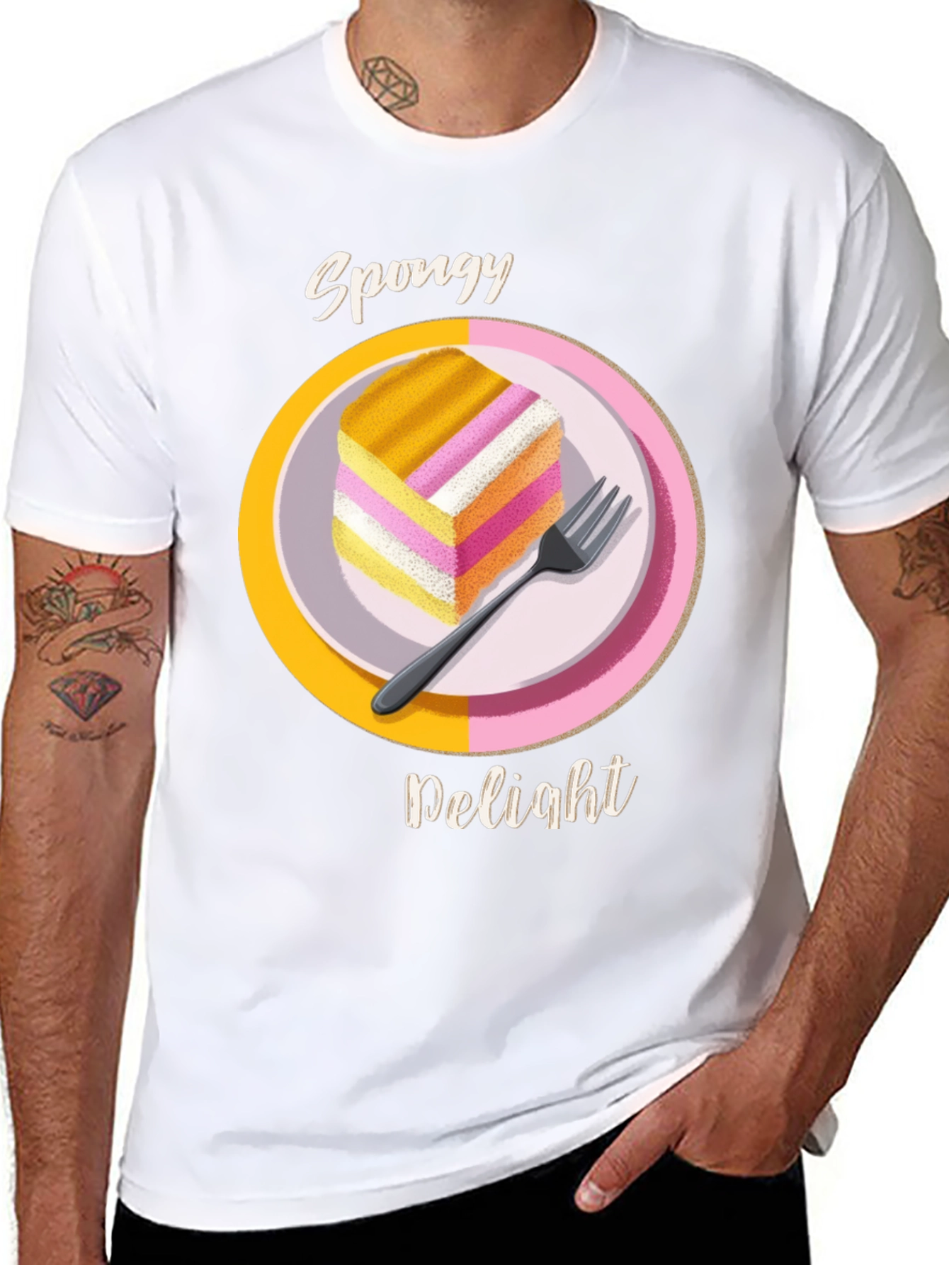 Spongy Delight T-Shirt - Fun Dessert Tee