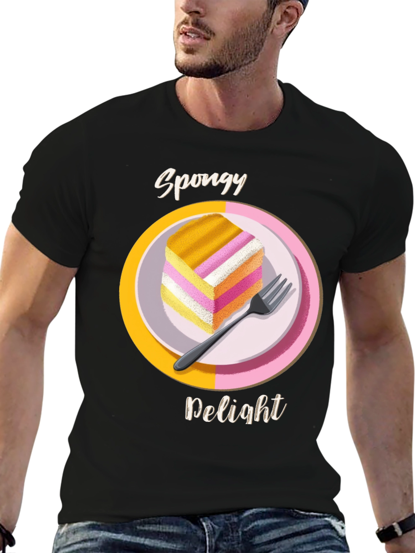 Spongy Delight T-Shirt - Fun Dessert Tee