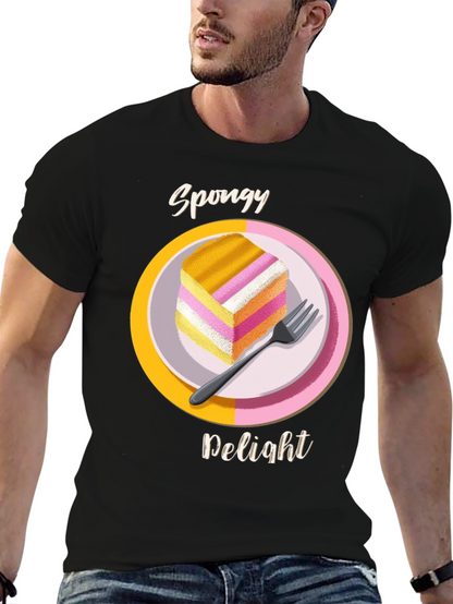 Spongy Delight T-Shirt - Fun Dessert Tee