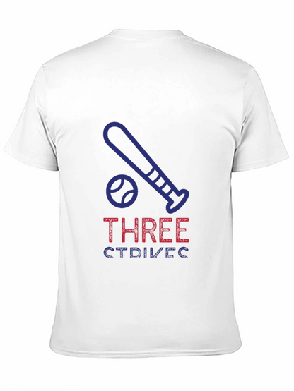Three Strikes Baseball T-Shirt - Soft Cotton Graphic Tee