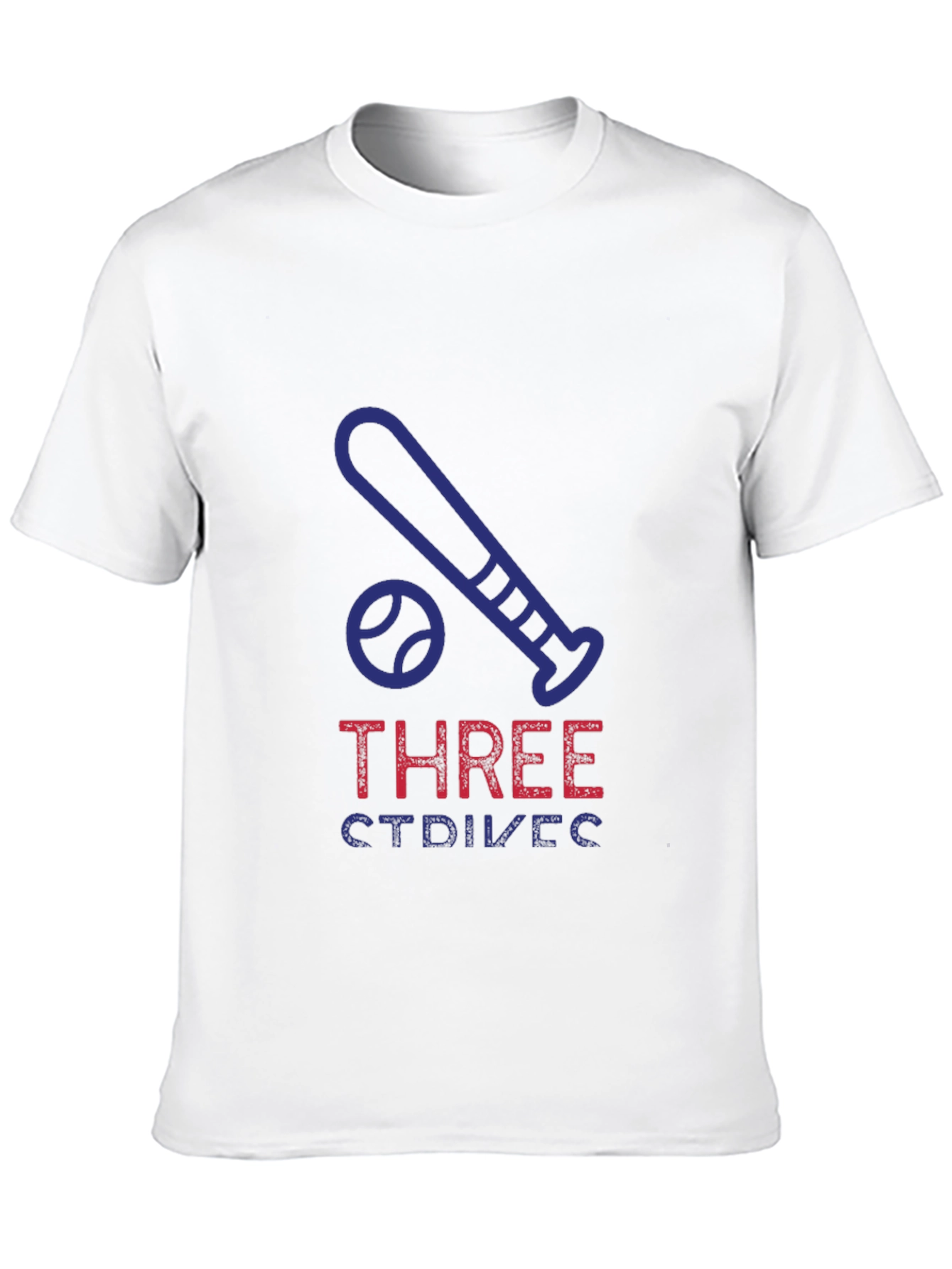 Three Strikes Baseball T-Shirt - Soft Cotton Graphic Tee