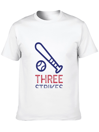 Three Strikes Baseball T-Shirt - Soft Cotton Graphic Tee