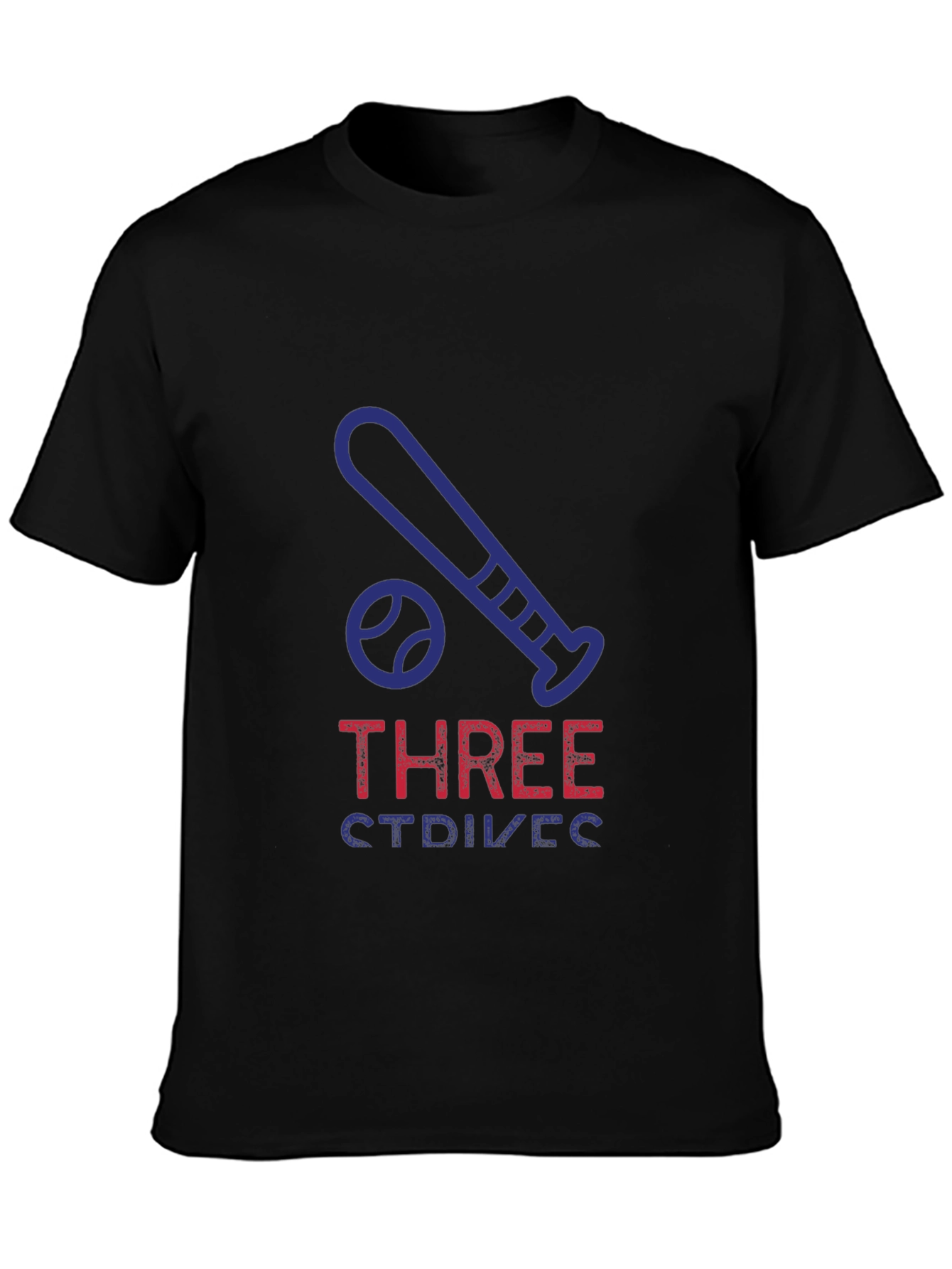 Three Strikes Baseball T-Shirt - Soft Cotton Graphic Tee