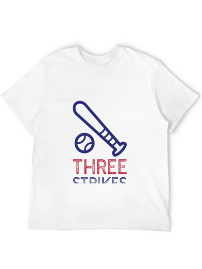 Three Strikes Baseball T-Shirt - Soft Cotton Graphic Tee