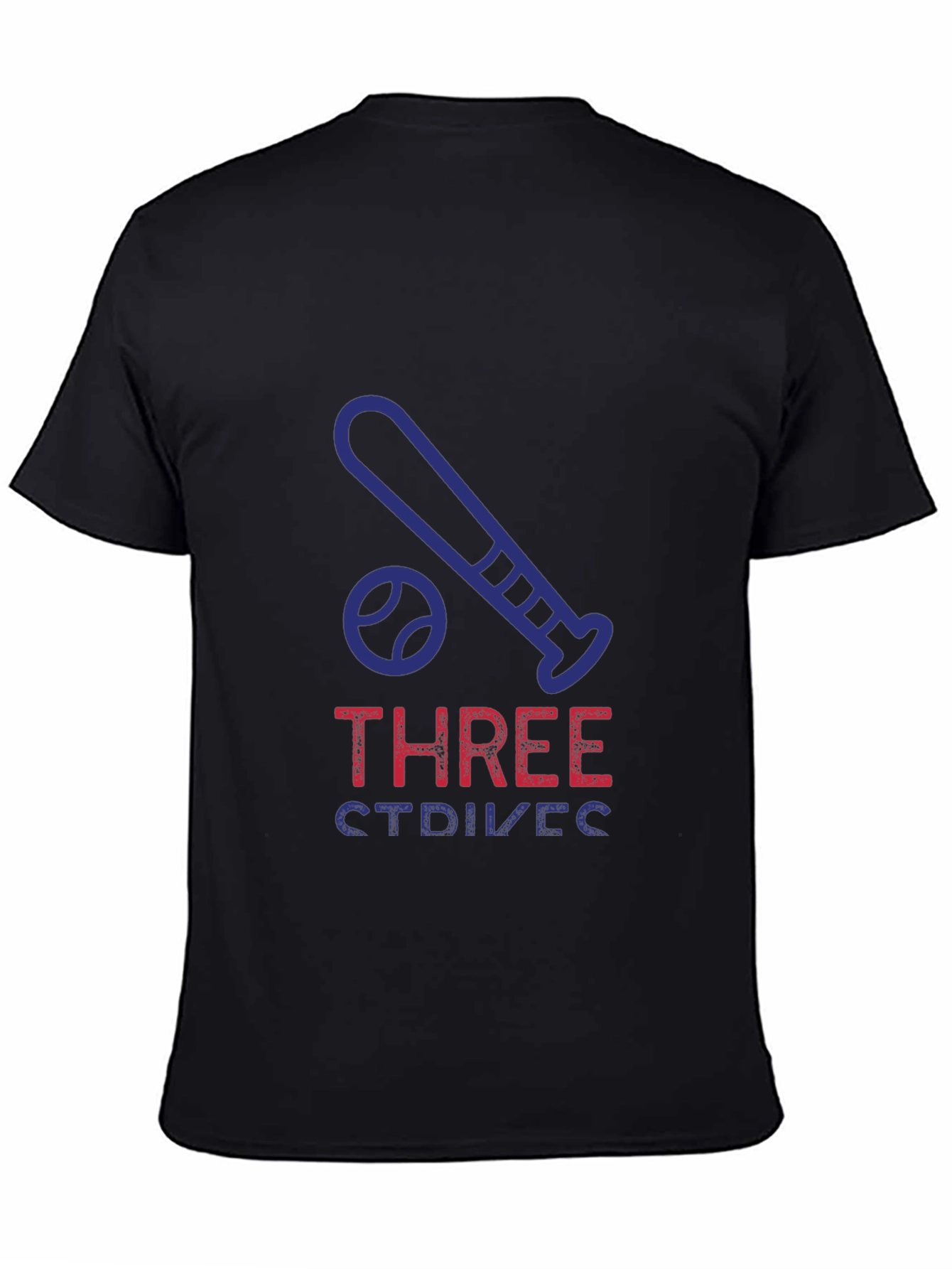Three Strikes Baseball T-Shirt - Soft Cotton Graphic Tee