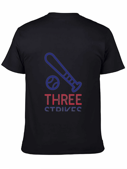 Three Strikes Baseball T-Shirt - Soft Cotton Graphic Tee