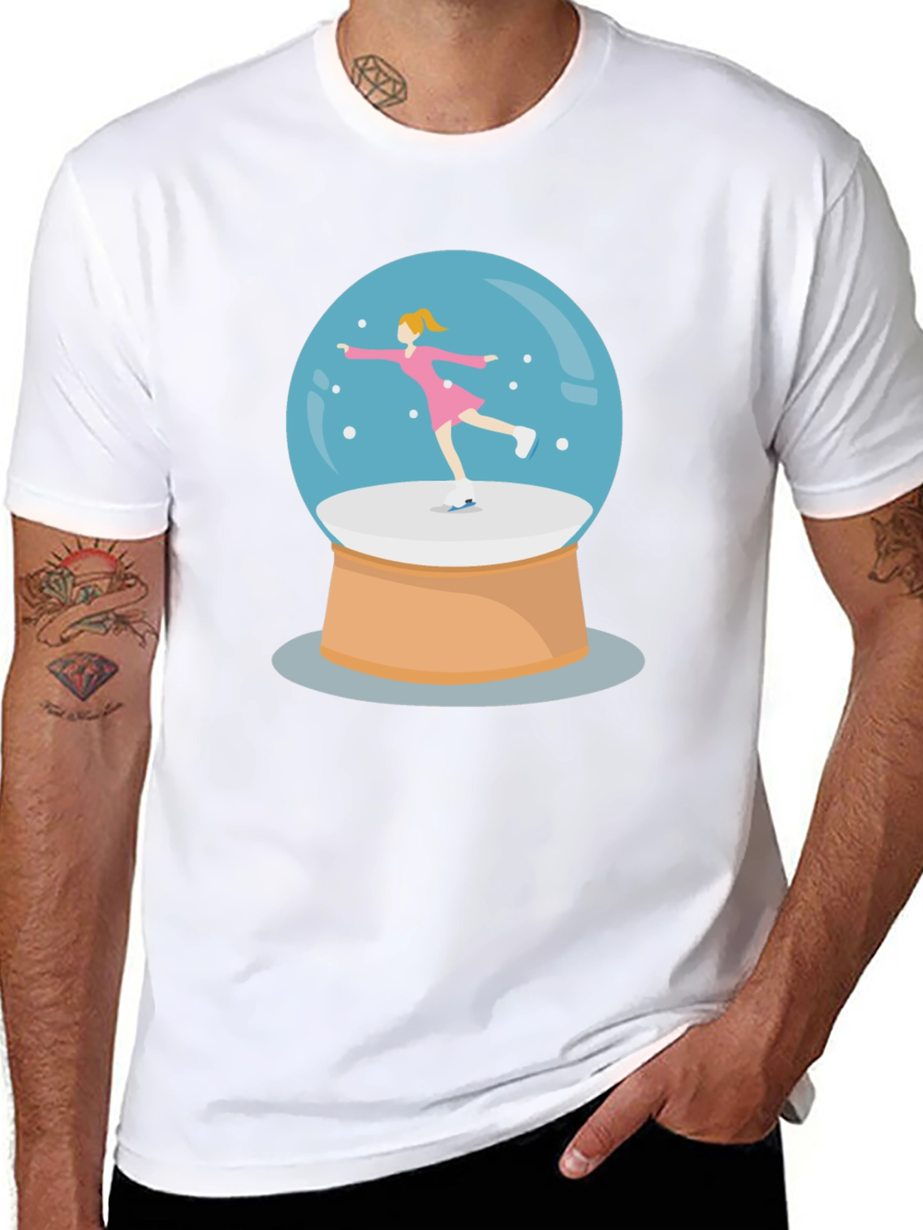 Snow Globe Skater Graphic Tee