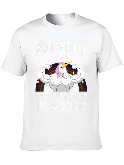 Workout Because Murder Is Wrong T-Shirt