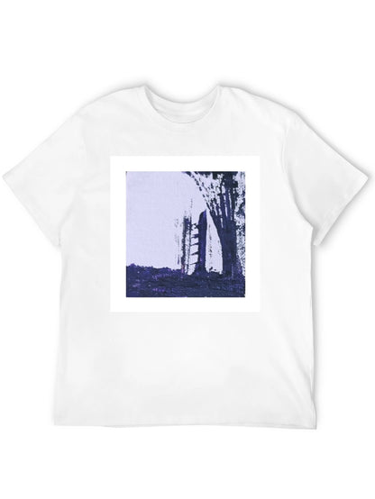 Abstract Art Tee - Modern Black Cotton T-Shirt