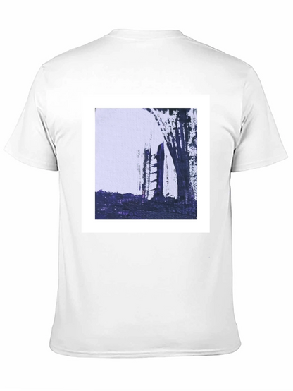 Abstract Art Tee - Modern Black Cotton T-Shirt