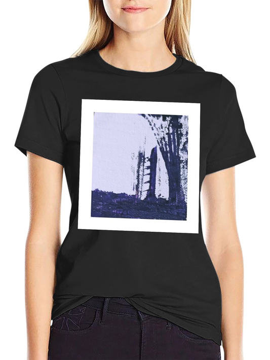 Abstract Art Tee - Modern Black Cotton T-Shirt