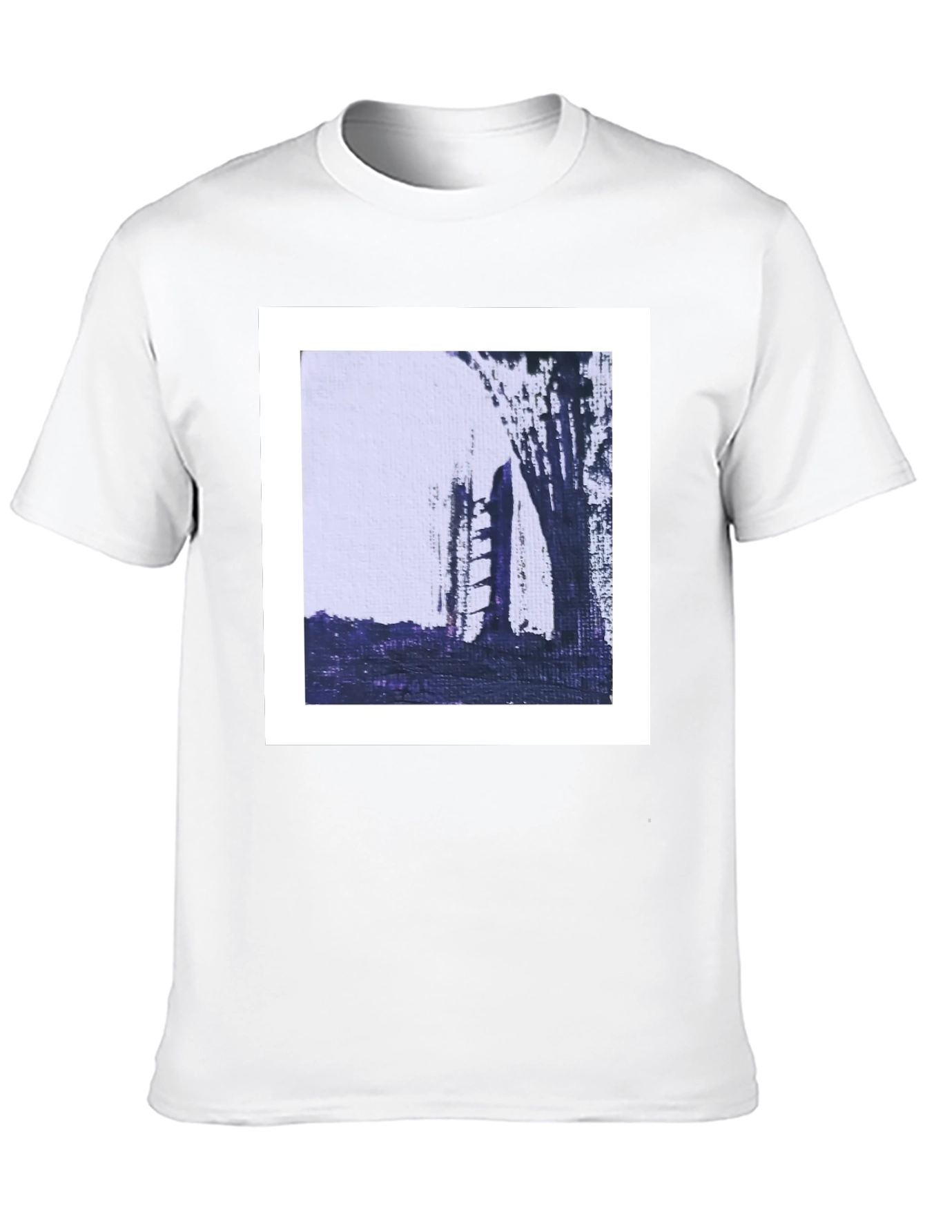 Abstract Art Tee - Modern Black Cotton T-Shirt