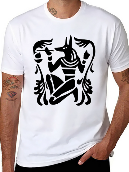 Anubis Graphic Print Black T-Shirt