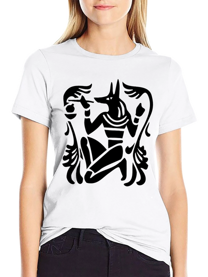 Anubis Graphic Print Black T-Shirt