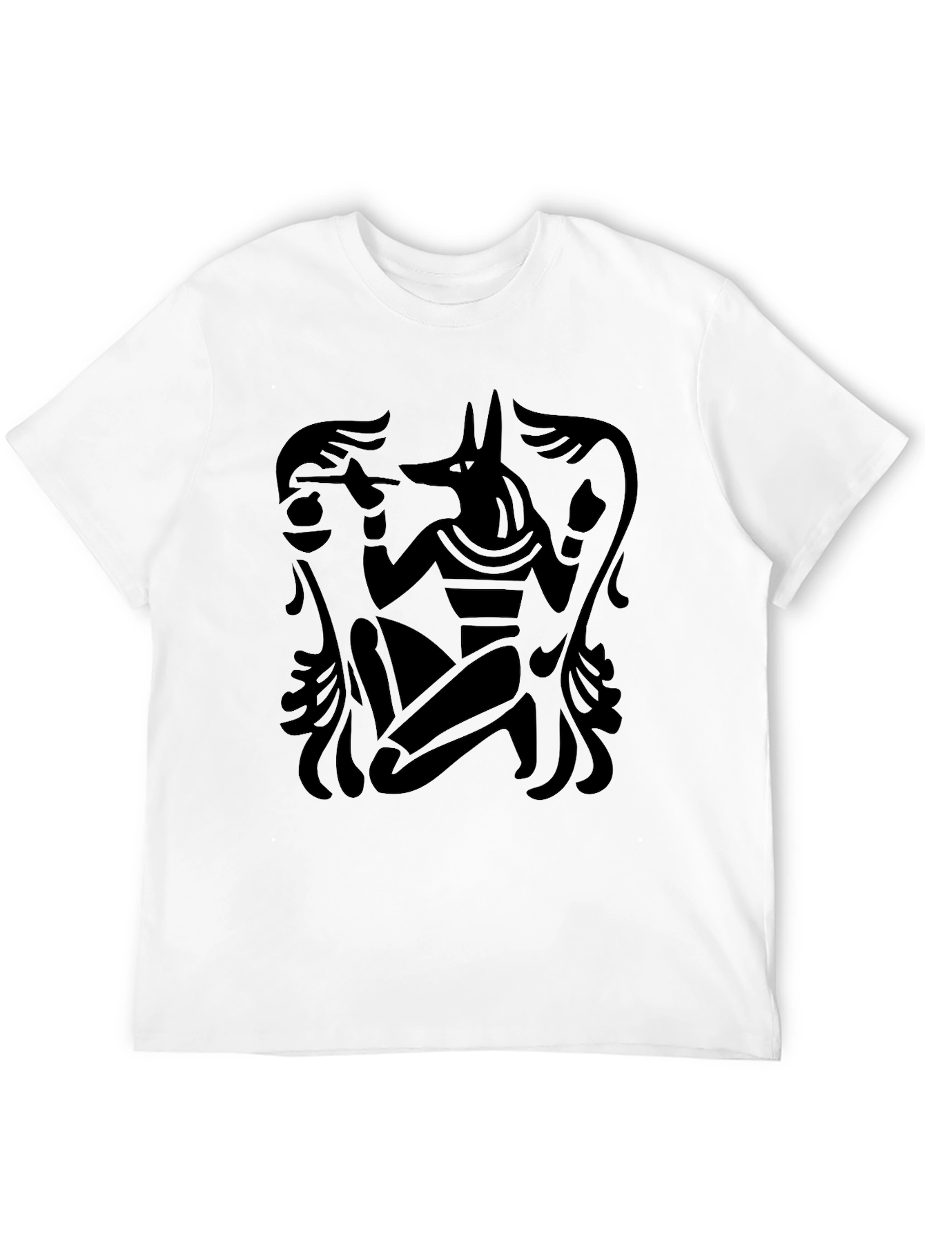 Anubis Graphic Print Black T-Shirt